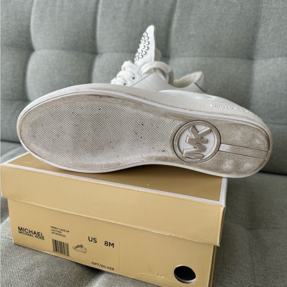 Michael Kors Mindy Leather Sneakers - Picture 3 of 4